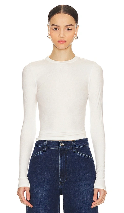 Lovers & Friends Hailey Long Sleeve Tee In White