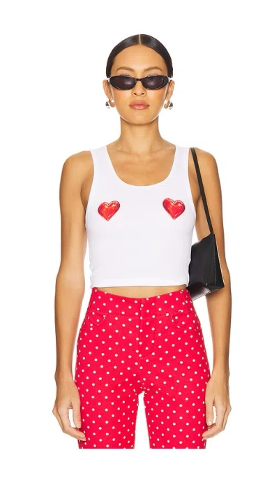 Lovers & Friends Hearts Tank In White
