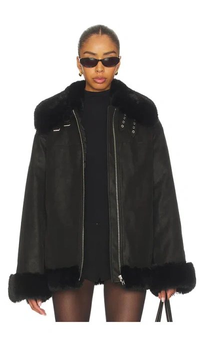 Lovers & Friends Helly Faux Leather Jacket In Black