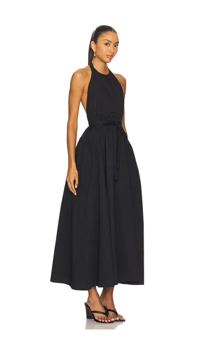 Lovers & Friends Idun Halter Neck Midi Dress In Black