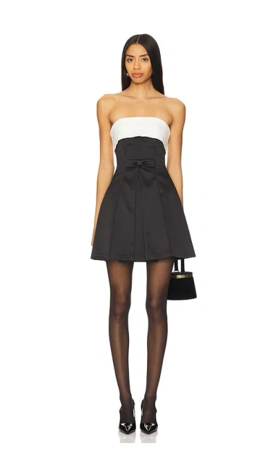 Lovers & Friends Ione Mini Dress In Black & Ivory