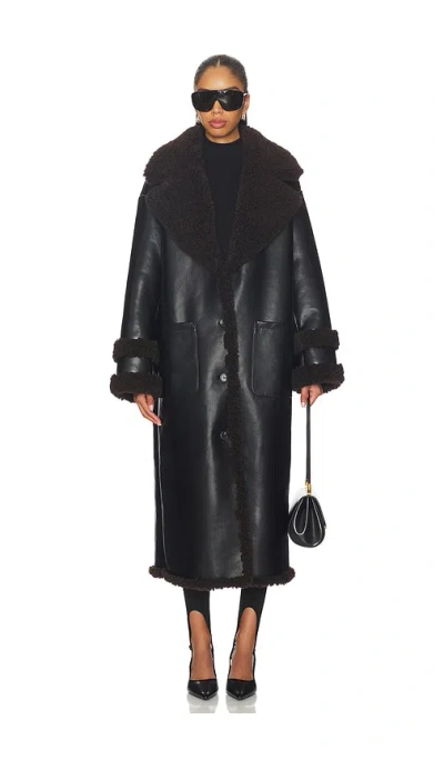 Lovers & Friends Irving Faux Leather Coat In Black