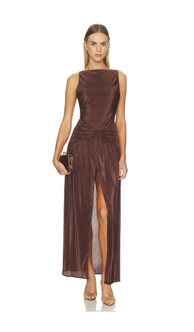 Lovers & Friends Isis Maxi Dress In Brown