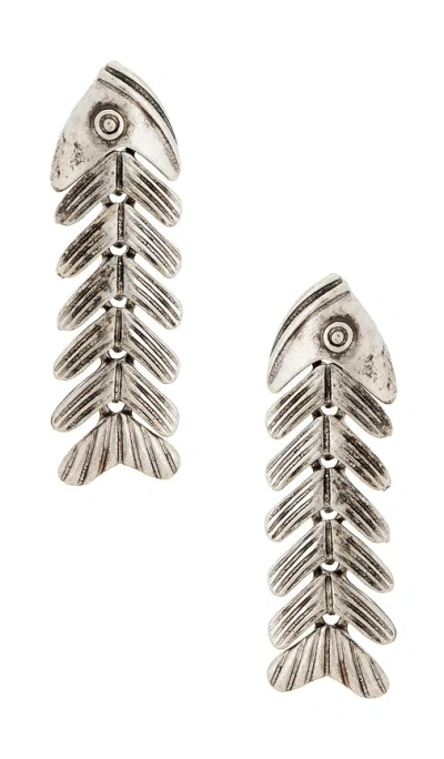 Lovers & Friends Isla Earrings In Metallic Silver