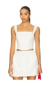 Lovers & Friends Jacqueline Top In White