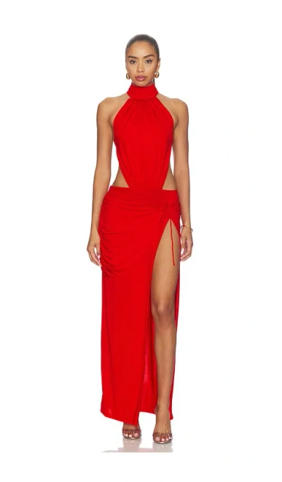 Lovers & Friends Jasmine Maxi Dress In Red