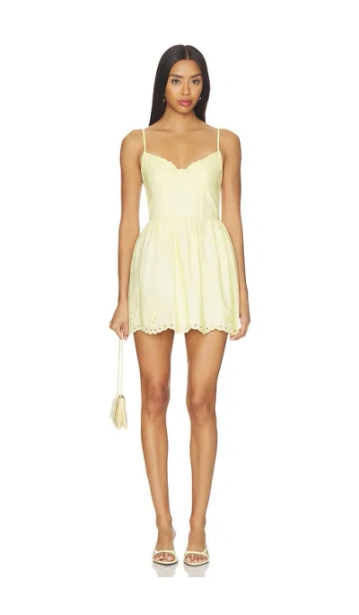 Lovers & Friends Jasmine Mini Dress In Yellow