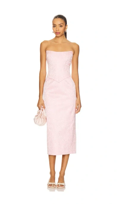 Lovers & Friends Josephine Midi Dress In Pink