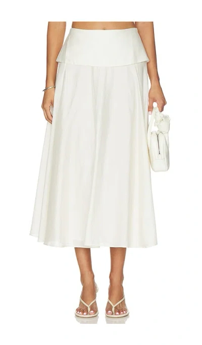 Lovers & Friends Jossie Midi Skirt In White