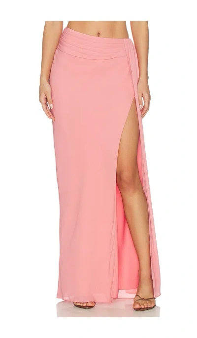 Lovers & Friends Judy Maxi Skirt In Pink