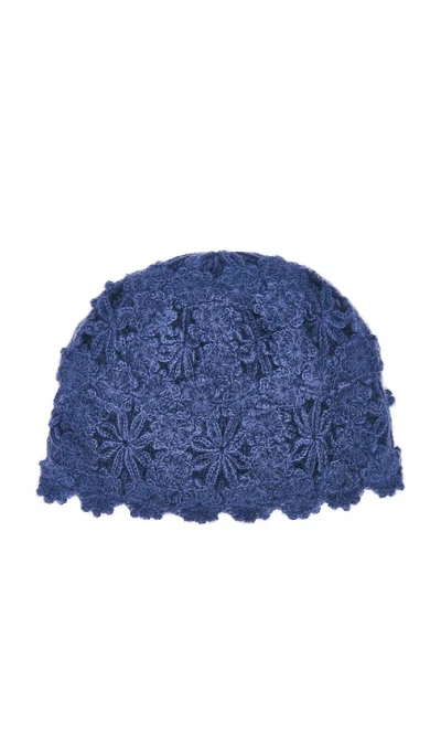 Lovers & Friends Juliet Crochet Hat In Blue