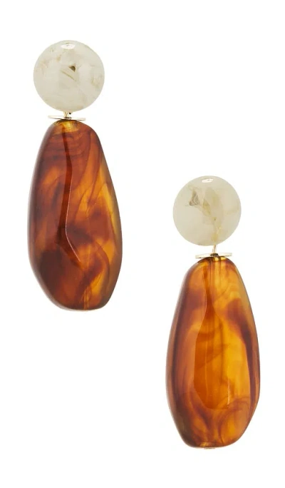 Lovers & Friends Kaelin Earrings In Brown