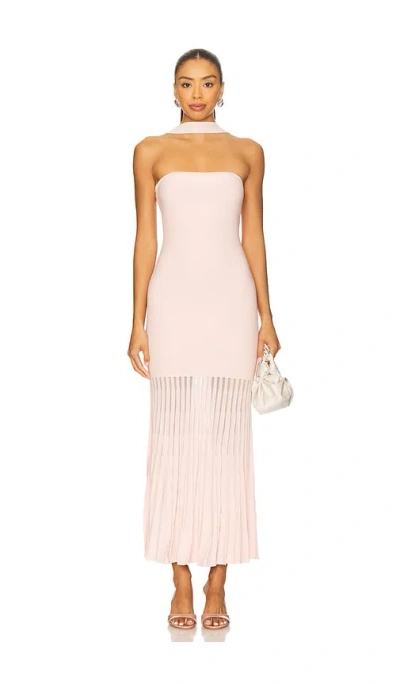 Lovers & Friends Kelly Pleated Knit Dress In Pink