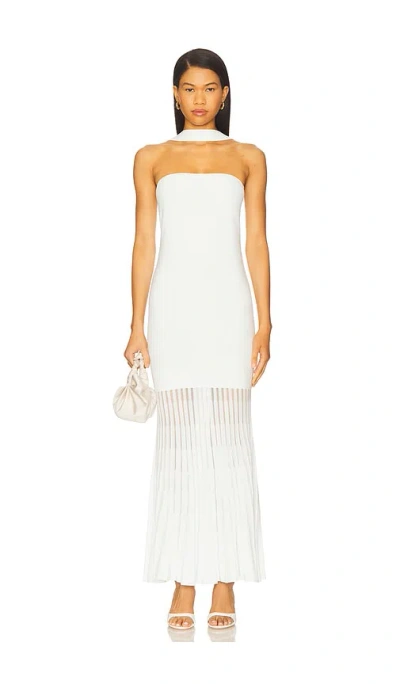 Lovers & Friends Kelly Pleated Knit Dress In White