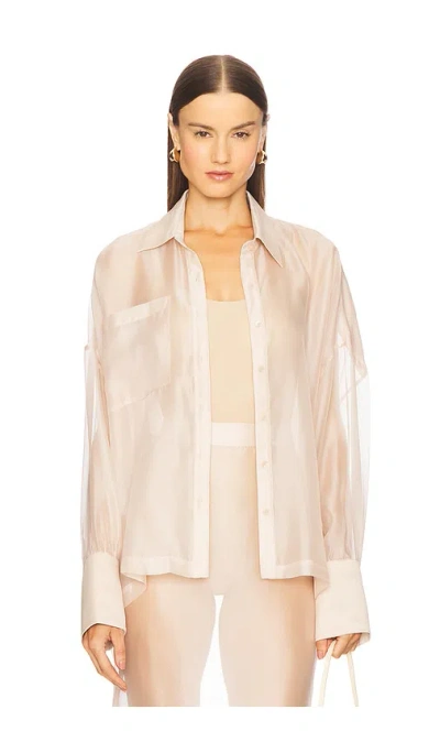 Lovers & Friends Kelsie Sheer Top In Gray