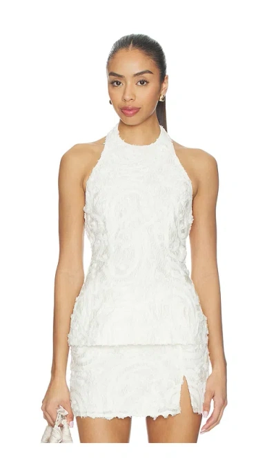 Lovers & Friends Lacy Top In White