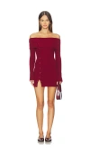 Lovers & Friends Lexi Mini Dress In Burgundy