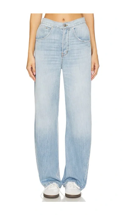 Lovers & Friends Light Engine Low Rise Twist Seam Jeans In Blue
