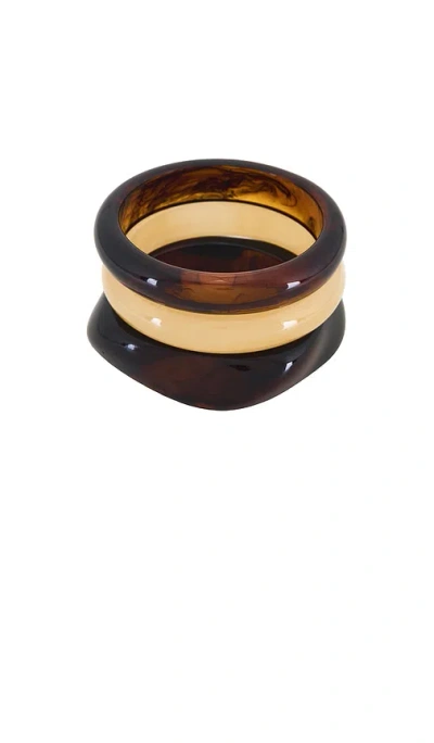 Lovers & Friends Lindsey Bangle Set In Brown