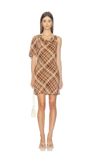 Lovers & Friends Lisette Mini Dress In Brown