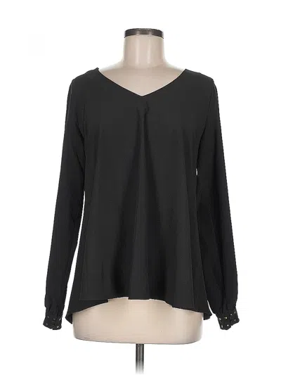 Pre-owned Lovers & Friends Long Sleeve Blouse In Black