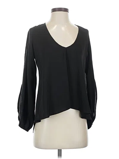 Pre-owned Lovers & Friends Long Sleeve Blouse In Black