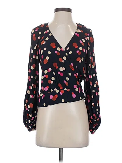 Pre-owned Lovers & Friends Long Sleeve Blouse In Black