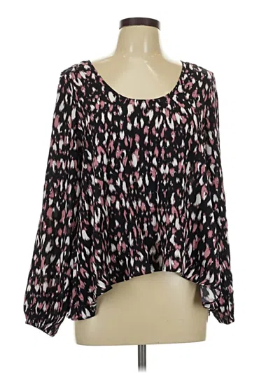 Pre-owned Lovers & Friends Long Sleeve Blouse In Black