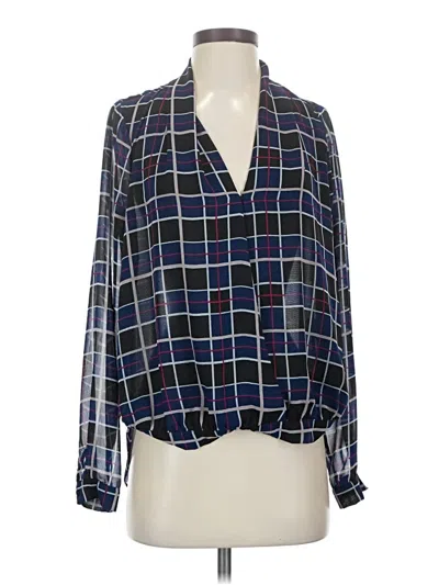 Pre-owned Lovers & Friends Long Sleeve Blouse In Blue