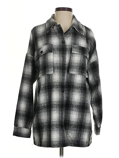 Pre-owned Lovers & Friends Long Sleeve Blouse In Gray