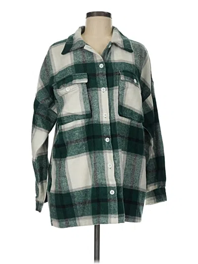 Pre-owned Lovers & Friends Long Sleeve Blouse In Green