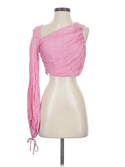 Pre-owned Lovers & Friends Long Sleeve Blouse In Pink