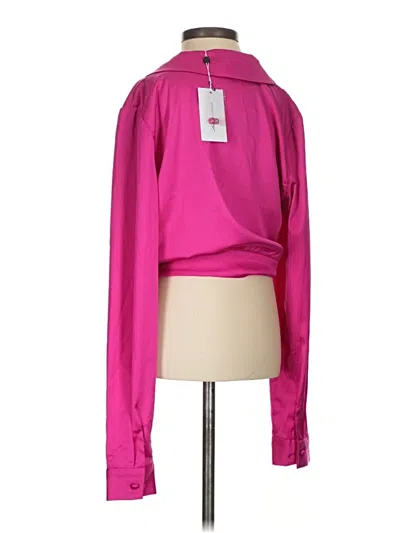 Pre-owned Lovers & Friends Long Sleeve Blouse In Pink