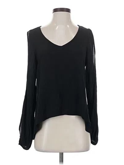 Pre-owned Lovers & Friends Long Sleeve Top Black V-neck Tops