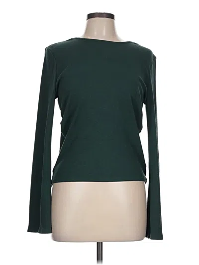 Pre-owned Lovers & Friends Long Sleeve Top Green Boatneck Tops