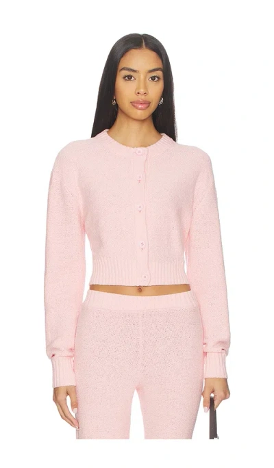Lovers & Friends Lora Textured Cardigan In Pink
