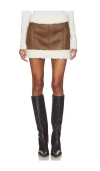 Lovers & Friends Luanne Mini Skirt In Brown