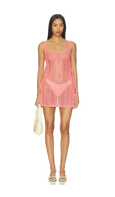 Lovers & Friends Luciee Open Stitch Mini Dress In Pink