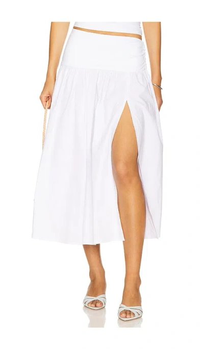 Lovers & Friends Mac Midi Skirt In White