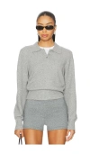 Lovers & Friends Mattelyn Polo Sweater In Gray