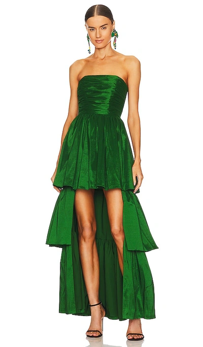 Lovers & Friends Michie Maxi Dress In Emerald Green