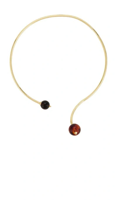 Lovers & Friends Moni Open Collar In Metallic Gold