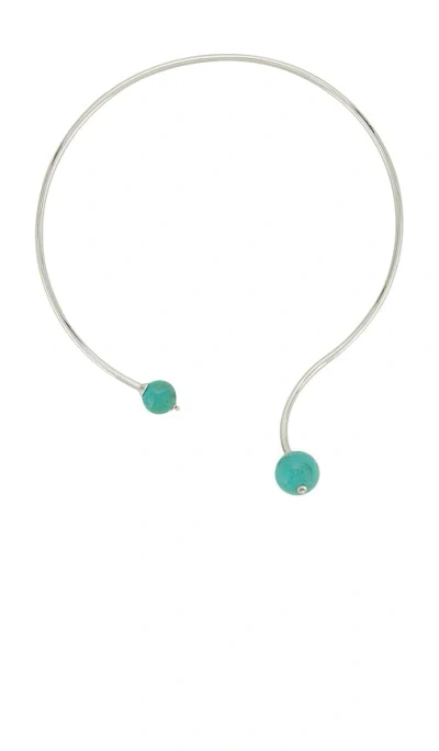Lovers & Friends Moni Open Collar In Metallic Silver