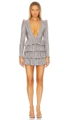 Lovers & Friends Mya Mini Dress In Silver Gray