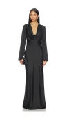 Lovers & Friends Natalia Gown In Black