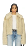 Lovers & Friends Nina Faux Fur Jacket In Brown