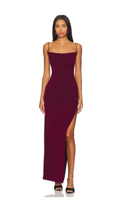 Lovers & Friends Odessa Gown In Oxblood