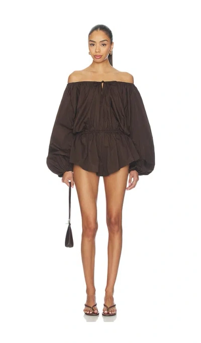 Lovers & Friends Ofelia Romper In Brown