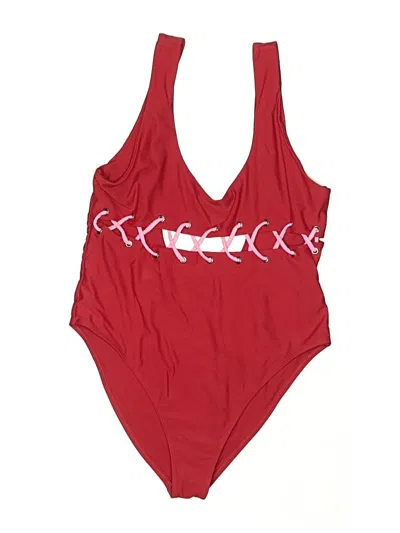 Pre-owned Lovers & Friends One Piece Swimsuit In Red