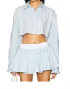 Lovers & Friends Palmer Cropped Top In Baby Blue In Blue